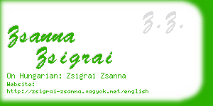 zsanna zsigrai business card